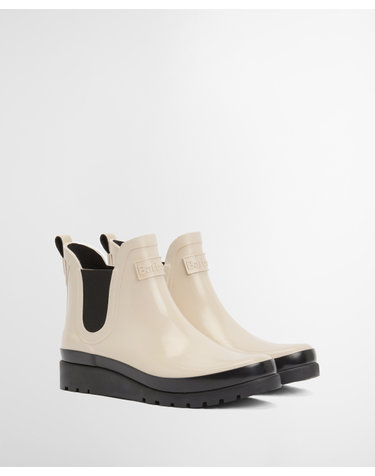 [Barbour x Alexa] 여성 크림 Lou Wedge 레인부츠