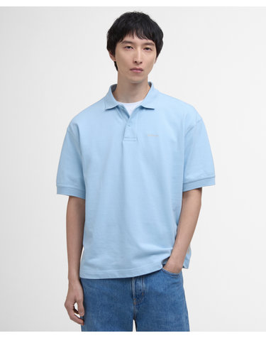 남여공용 블루 Hexham 오버핏 폴로 셔츠