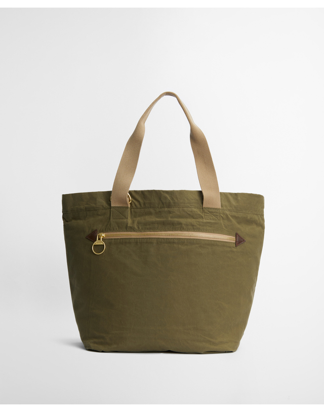 바버 남성 카키 Transport Carry All 토트백 초록 착용컷