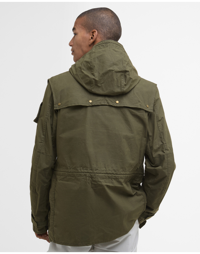 바버 [BEST SALE][Barbour X Tokihito] 남성 카키 Field Utility 캐주얼 자켓 초록 착용컷