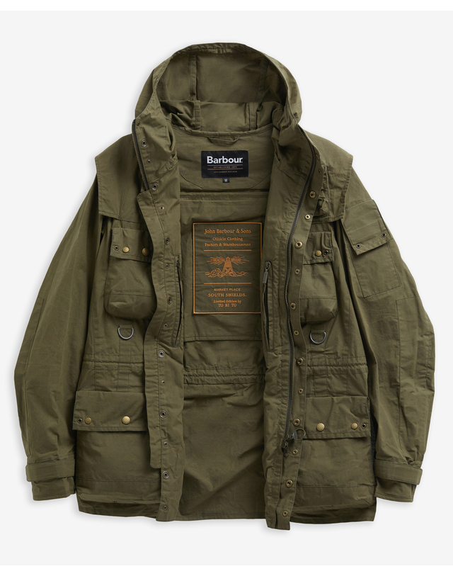 바버 [BEST SALE][Barbour X Tokihito] 남성 카키 Field Utility 캐주얼 자켓 초록 상세