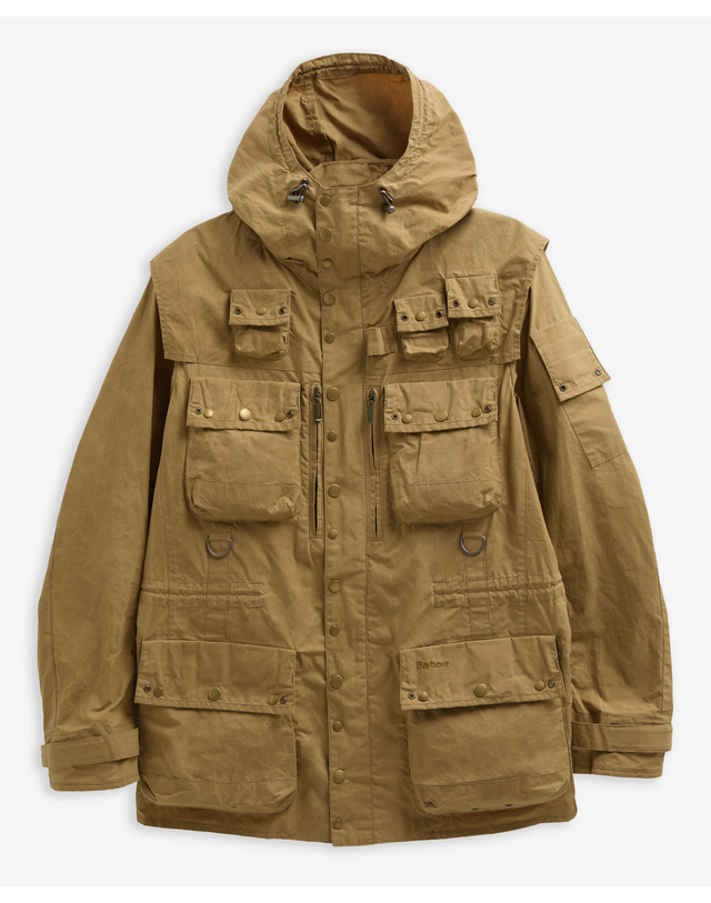 바버 [BEST SALE][Barbour X Tokihito] 남성 베이지 Field Utility 캐주얼 자켓 카키 착용컷