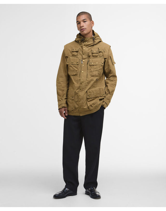 바버 [BEST SALE][Barbour X Tokihito] 남성 베이지 Field Utility 캐주얼 자켓 카키 착용컷