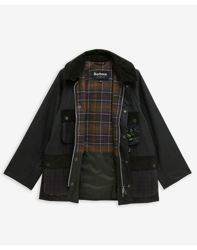 바버 [BEST SALE][Barbour X Crocs] 남성 카키 OS Bedale 왁스 자켓 진한 초록 상세