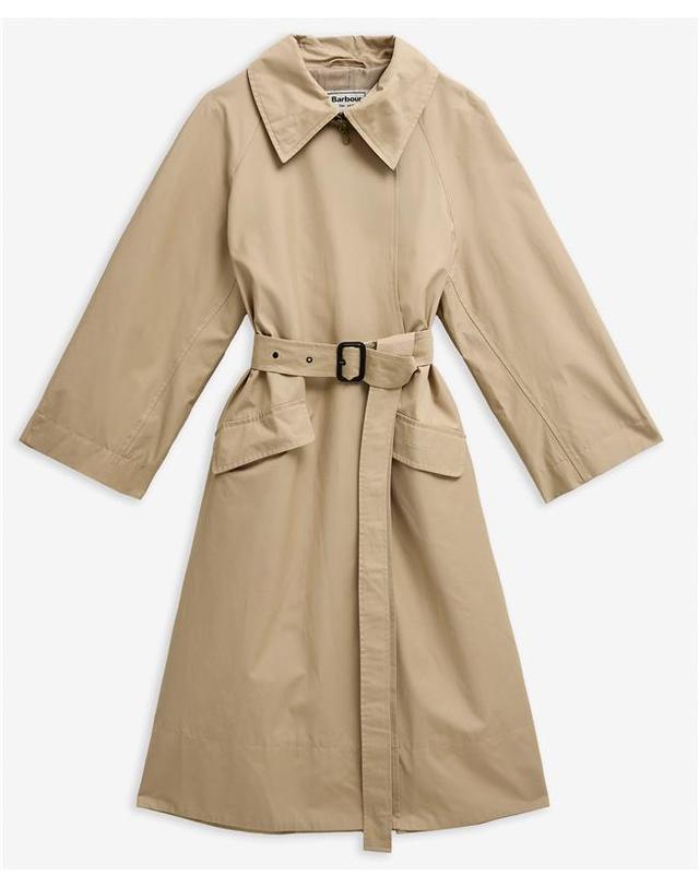 바버 [Barbour X Alexa] 여성 베이지 Harley Showerproof 자켓 진한 베이지 착용컷