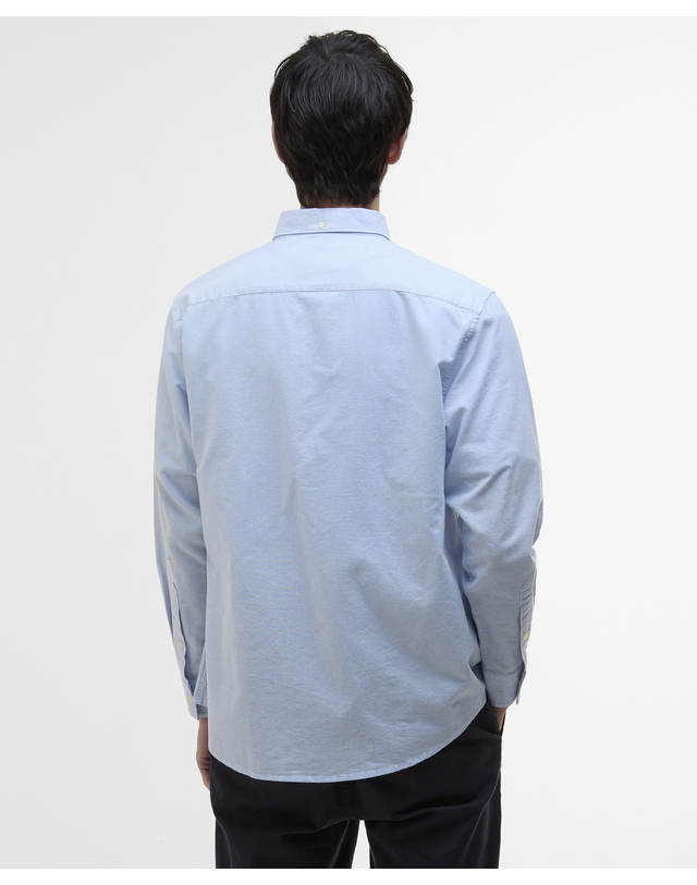 바버 남성 블루 Striped Dunand OS Fit 옥스포드 셔츠 착용컷