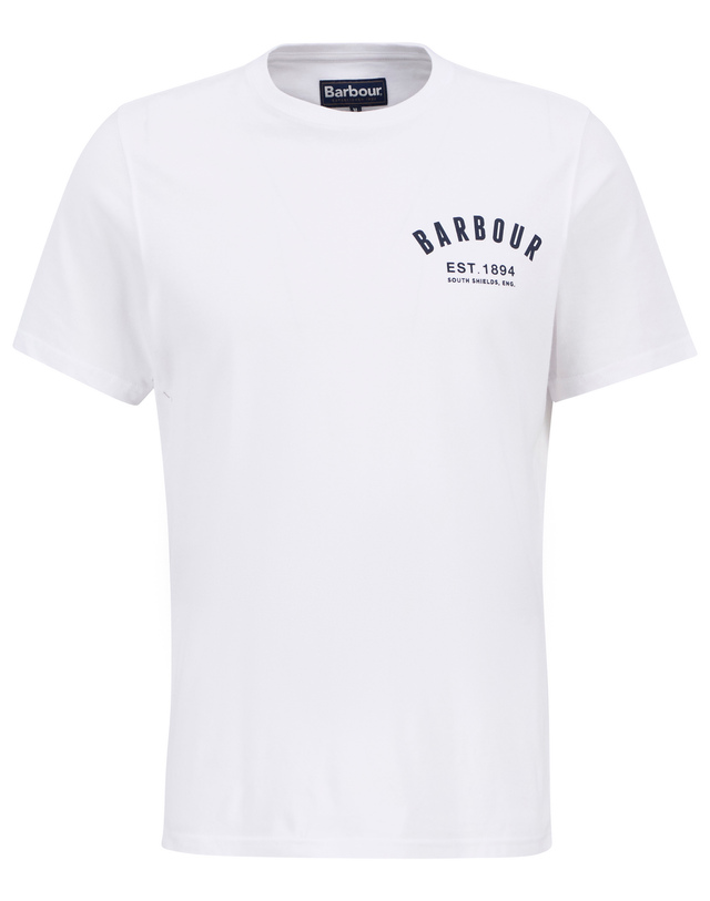 바버 남여공용 화이트 Preppy 티셔츠 흰색 착용컷