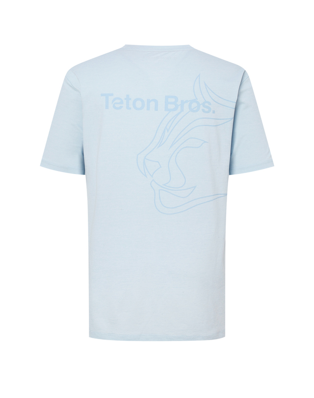 티톤 브로스 Carat Teton Lion Crew SS 밝은 블루 착용컷