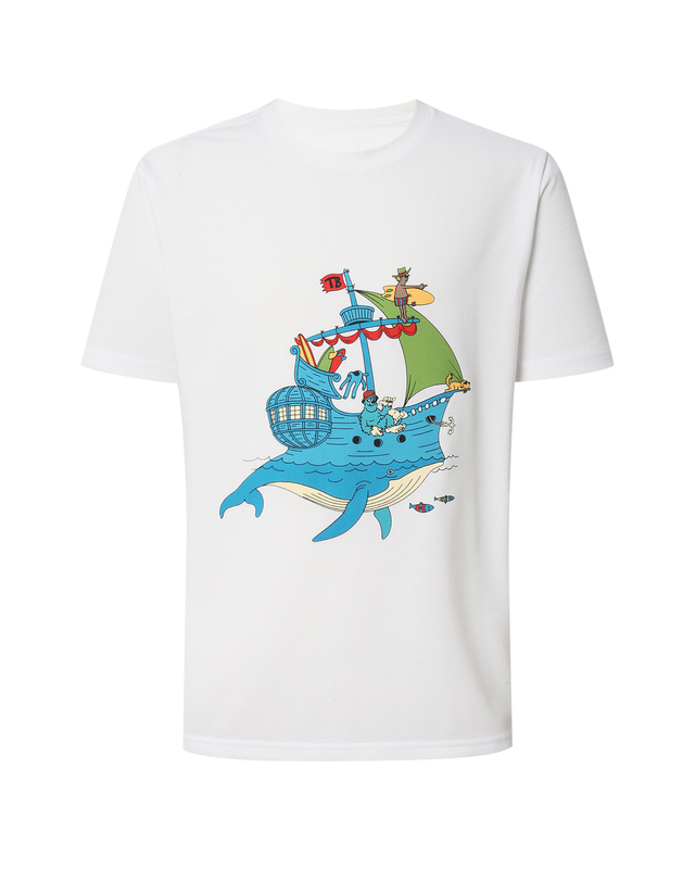 티톤 브로스 Whale shipTee 흰색 착용컷