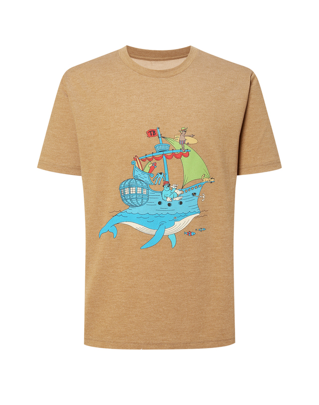 티톤 브로스 Whale shipTee 밝은 노랑 착용컷