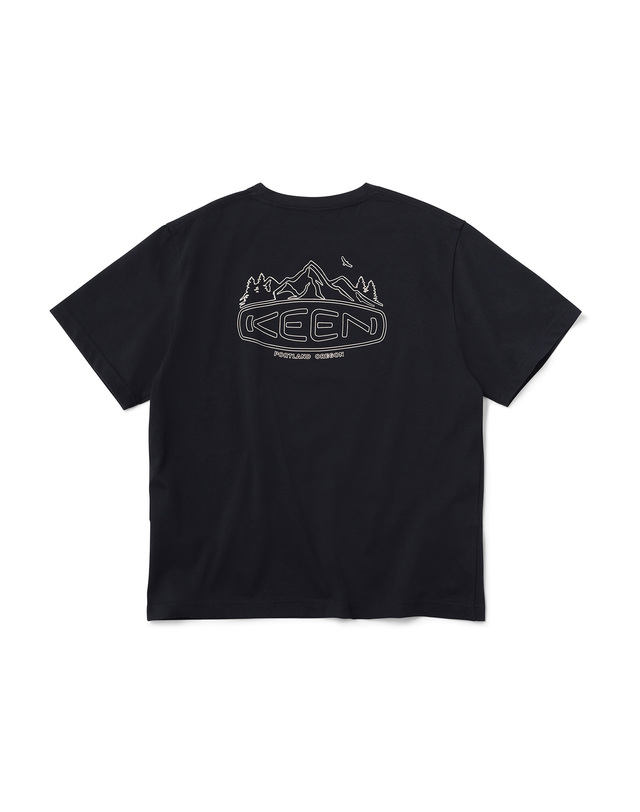 킨 OC/RP HOOD LOGO TEE WS (BLACK) 블랙 착용컷