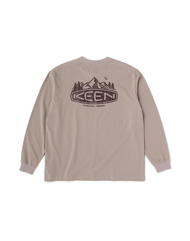 킨 OC/RP POCKET BIG LS TEE HOOD 브라운 착용컷