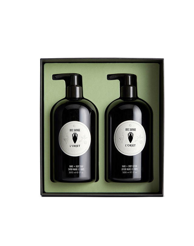 로브제 로브제 부아 소바쥬 핸드 앤 바디 솝 + 로션 기프트 세트 500ML x 2 착용컷