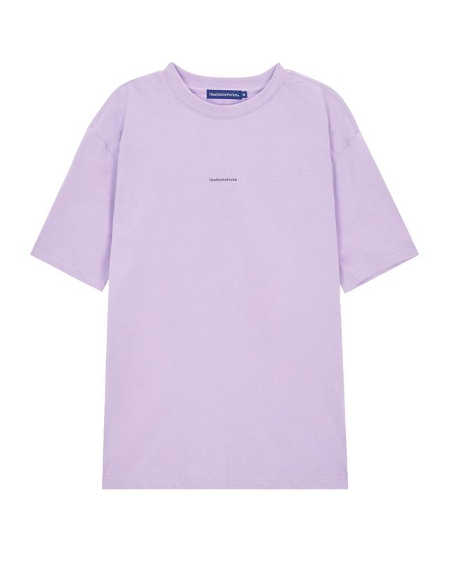 핸즈인더포켓 핸즈 인 더 포켓 UNISEX COLOR SLOGAN T-SHIRTS LIGHT PURPLE 밝은 퍼플 착용컷