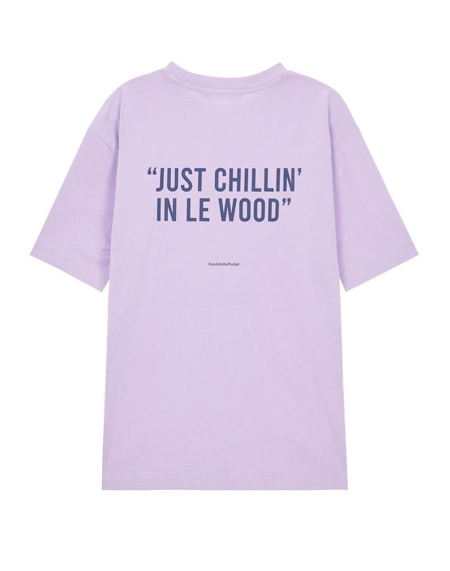 핸즈인더포켓 핸즈 인 더 포켓 UNISEX COLOR SLOGAN T-SHIRTS LIGHT PURPLE 밝은 퍼플 착용컷