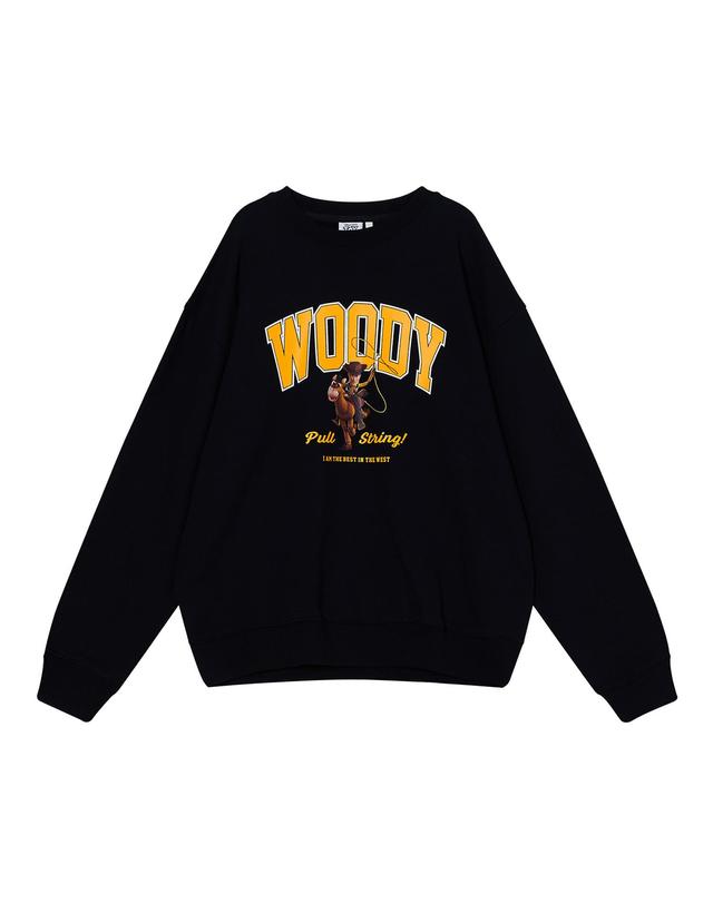 핸즈인더포켓 핸즈 인 더 포켓 [토이스토리] WOODY GRAPHIC SWEATSHIRTS_NAVY 네이비 착용컷