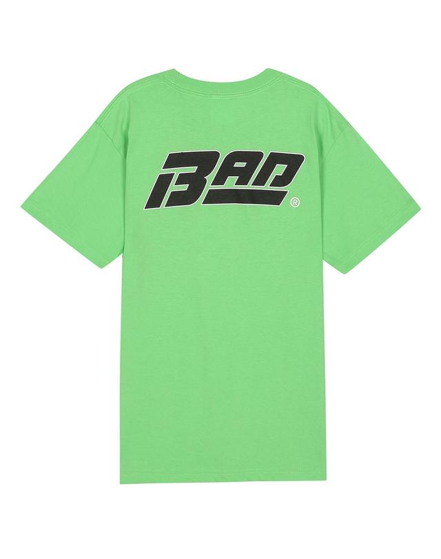 배드 팩토리 [배드팩토리] BAD FACTORY RACING LOGO TEE 라임 / 반팔티셔츠 밝은 초록 착용컷