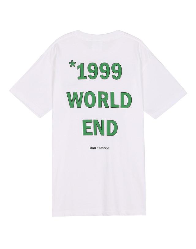 배드 팩토리 [배드팩토리] BAD FACTORY 1999 WORLD END TEE 화이트 / 반팔티셔츠 흰색 착용컷
