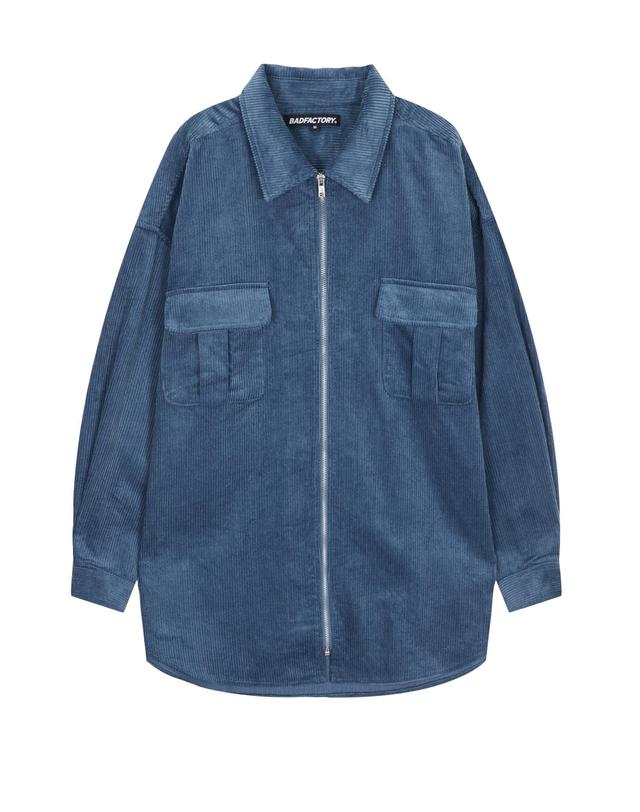 배드 팩토리 코듀로이 셔츠 재킷 라이트 블루 (CORDUROY SHIRT JACKET LIGHT BLUE) 밝은 블루 착용컷