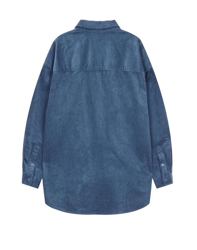 배드 팩토리 코듀로이 셔츠 재킷 라이트 블루 (CORDUROY SHIRT JACKET LIGHT BLUE) 밝은 블루 착용컷