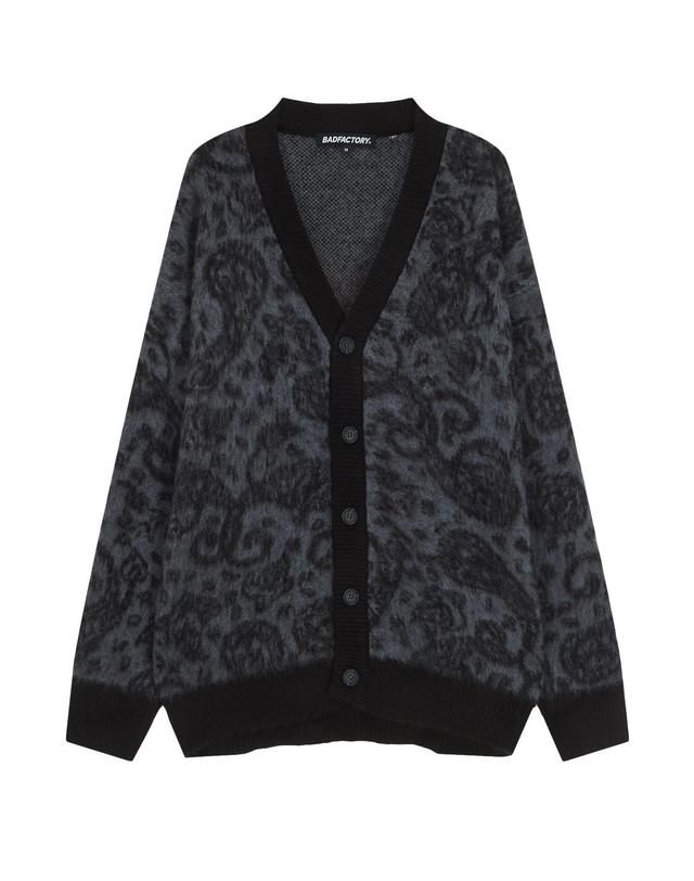 배드 팩토리 헤어리 페이즐리 가디건 블랙 (HAIRY PAISLEY CARDIGAN BLACK) 착용컷