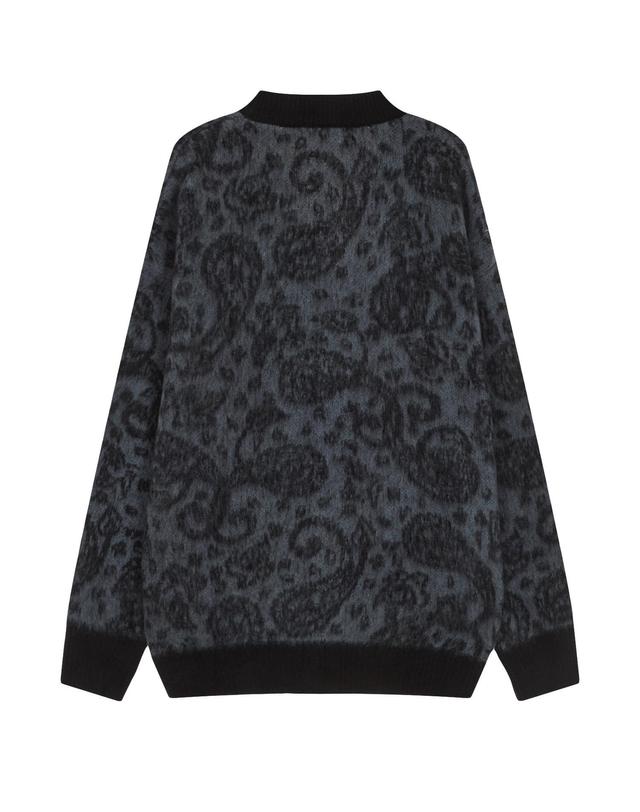 배드 팩토리 헤어리 페이즐리 가디건 블랙 (HAIRY PAISLEY CARDIGAN BLACK) 착용컷