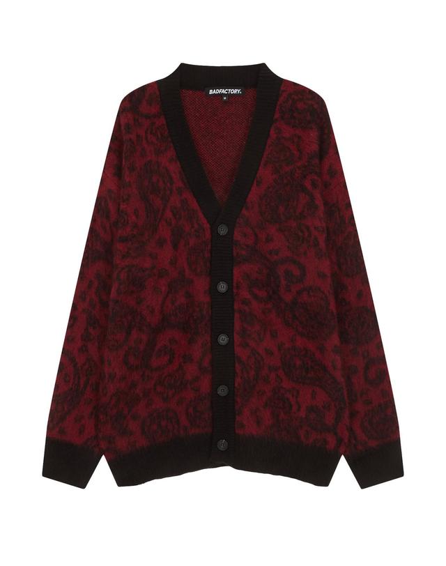 배드 팩토리 헤어리 페이즐리 가디건 레드 (HAIRY PAISLEY CARDIGAN RED) 착용컷