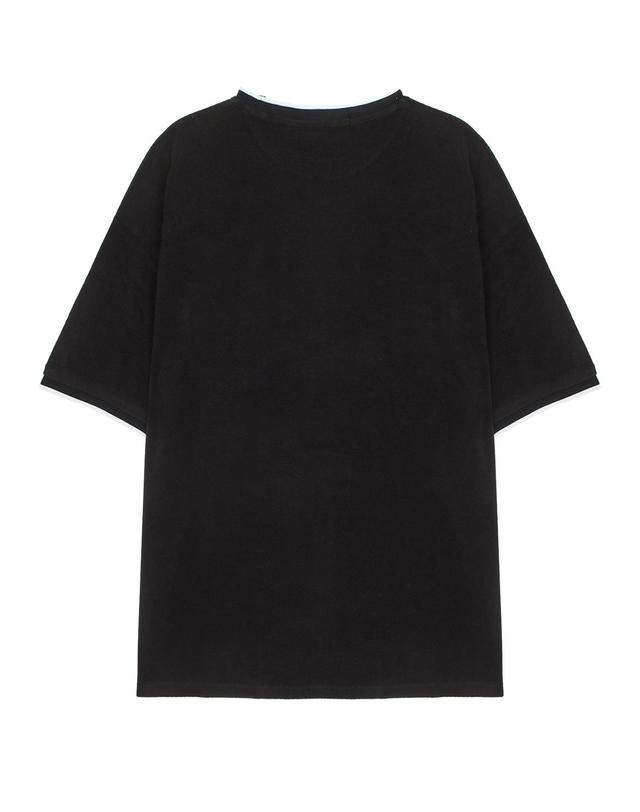 배드 팩토리 OVERSIZED TYPO LOGO TERRY TEE BLACK 블랙 착용컷