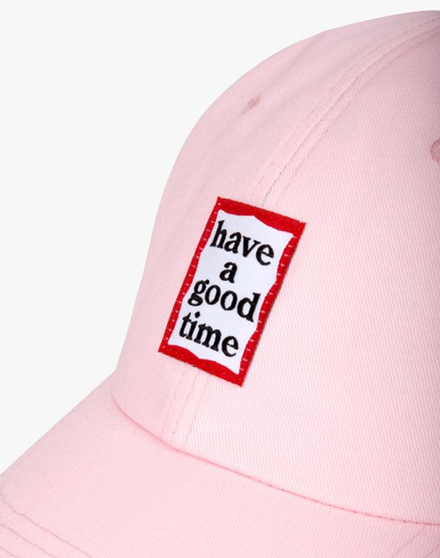 해브 어 굿 타임 [해브어굿타임] HAVE A GOOD TIME FRAME BALL CAP LIGHT PINK 밝은 핑크 착용컷