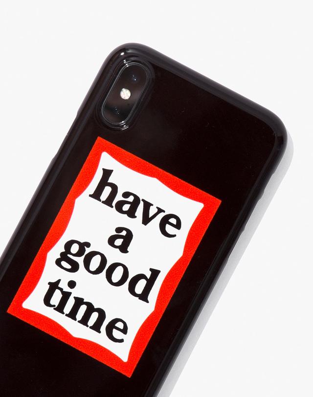 해브 어 굿 타임 해브어굿타임 FRAME iPHONE CASE for iPhone X_BLACK 블랙 착용컷