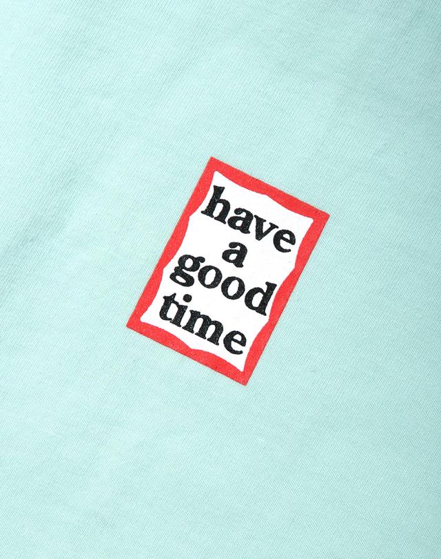 해브 어 굿 타임 [해브어굿타임] HAVE A GOOD TIME 미니 프레임 반팔 티셔츠 MINI FRAME S/S TEE_MINT 밝은 초록 착용컷