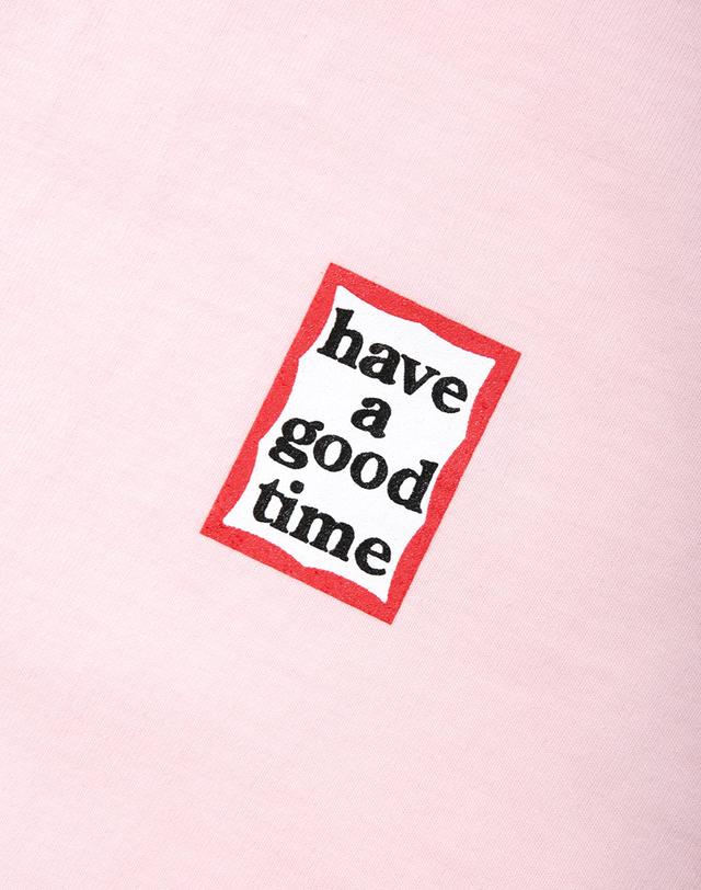 해브 어 굿 타임 [해브어굿타임] HAVE A GOOD TIME 미니 프레임 반팔 티셔츠 MINI FRAME S/S TEE_LIGHT PINK 밝은 핑크 착용컷