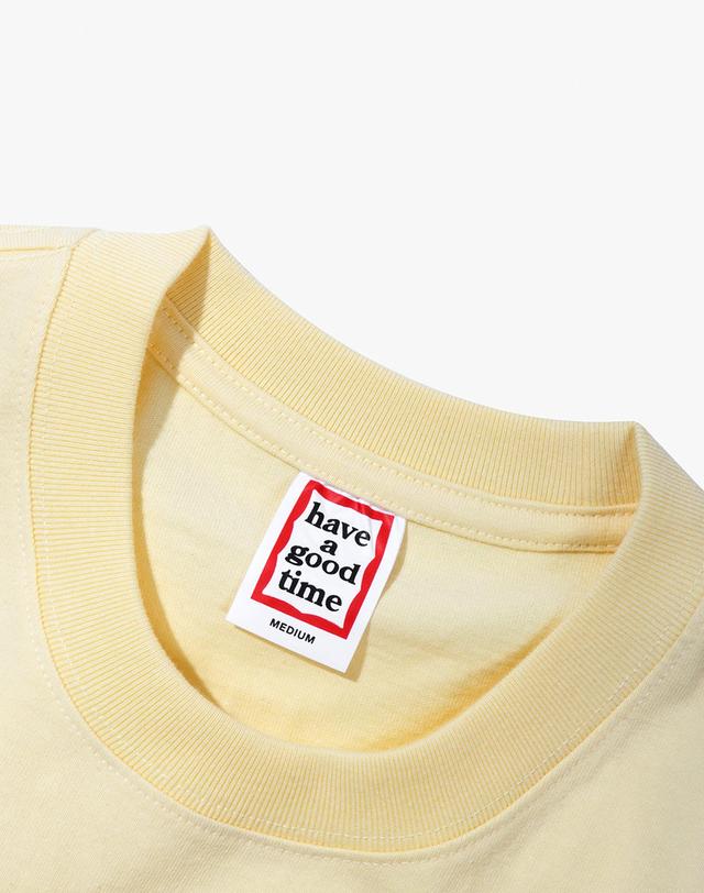해브 어 굿 타임 [해브어굿타임] HAVE A GOOD TIME 미니 프레임 반팔 티셔츠 MINI FRAME S/S TEE_LIGHT YELLOW 밝은 노랑 착용컷