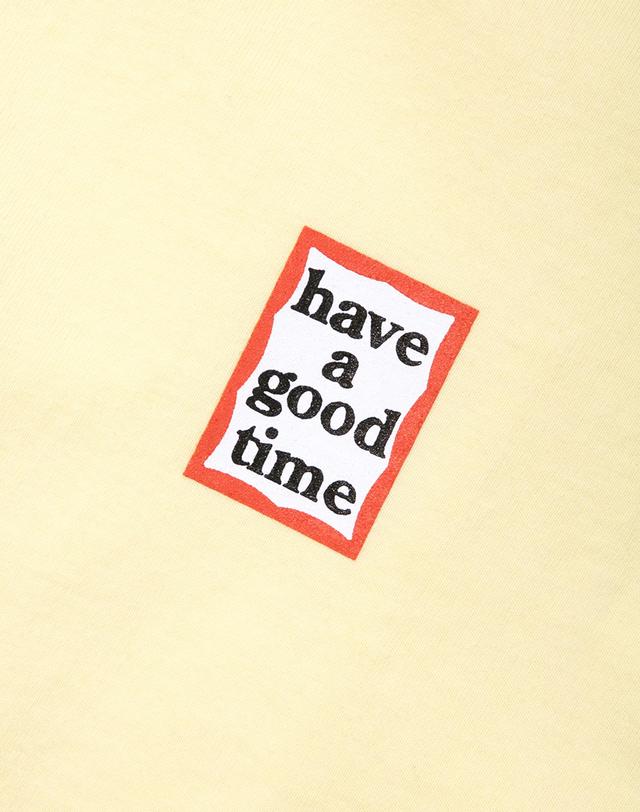 해브 어 굿 타임 [해브어굿타임] HAVE A GOOD TIME 미니 프레임 반팔 티셔츠 MINI FRAME S/S TEE_LIGHT YELLOW 밝은 노랑 착용컷