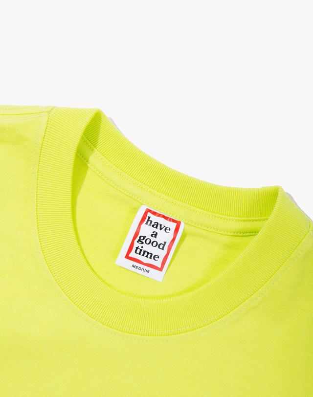 해브 어 굿 타임 [해브어굿타임] HAVE A GOOD TIME 미니 프레임 반팔 티셔츠 MINI FRAME S/S TEE_LIME 노랑 착용컷