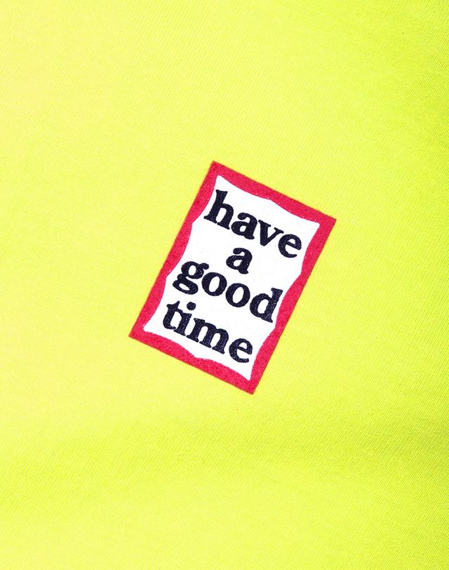 해브 어 굿 타임 [해브어굿타임] HAVE A GOOD TIME 미니 프레임 반팔 티셔츠 MINI FRAME S/S TEE_LIME 노랑 착용컷