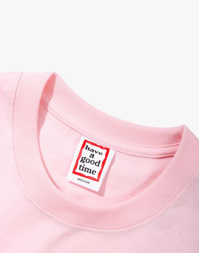 해브 어 굿 타임 해브어굿타임 ARM FRAME L/S TEE_LIGHT PINK 밝은 핑크 착용컷