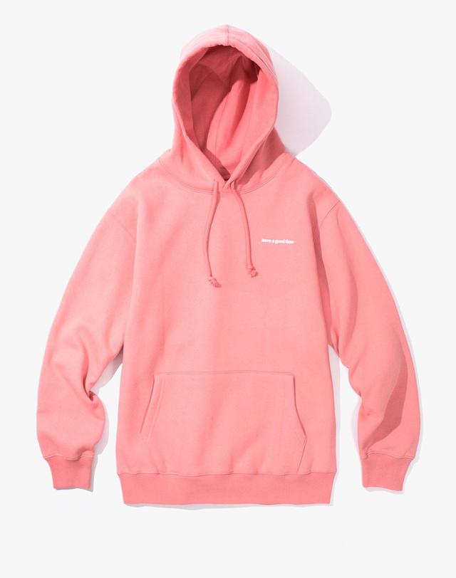 해브어굿타임 해브 어 굿 타임 Side Logo Pullover Hoodie - Indie Pink / 후드 티셔츠 핑크 착용컷