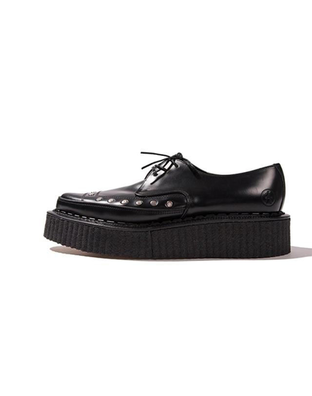 어나더유스 어나더유스x죠지콕스 STUDDED M/G GIBSON BLACK 블랙 착용컷