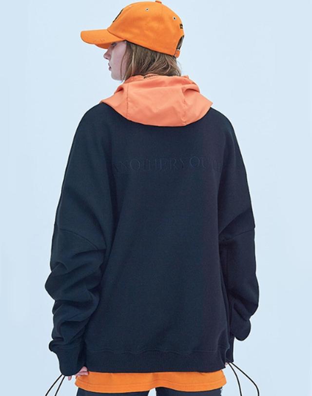 어나더유스 [어나더유스] ANOTHERYOUTH LETTERING HOODIE BLACK 블랙 착용컷
