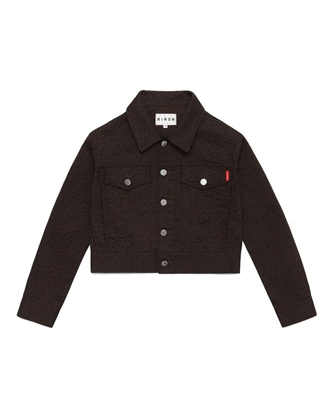 키르시 [즉시배송] FITTED TRUCKER JACKET HS [LEOPARD] / 핏 트러커 자켓 레오파드 브라운 착용컷
