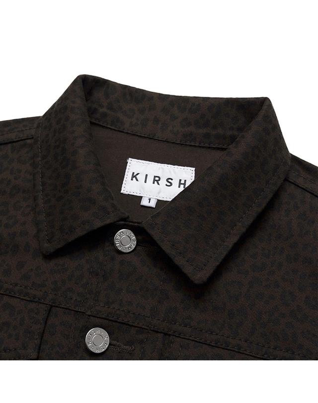 키르시 [즉시배송] FITTED TRUCKER JACKET HS [LEOPARD] / 핏 트러커 자켓 레오파드 브라운 착용컷