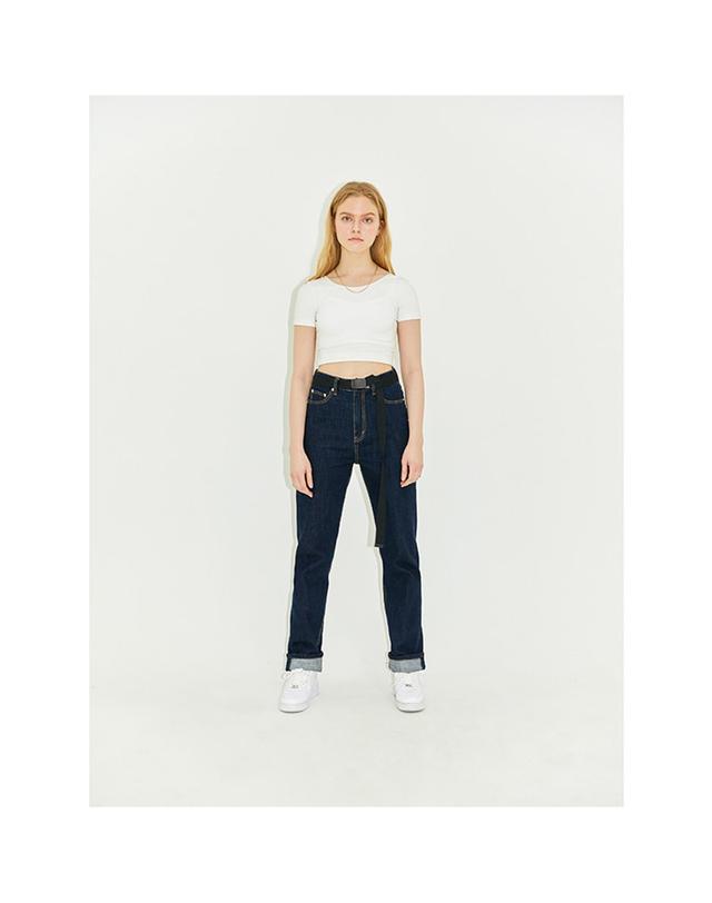 키르시 [즉시배송]WIDE SLIM PANTS HS [BLUE] / 와이드 슬림 팬츠 HS 블루 진한 블루 상세