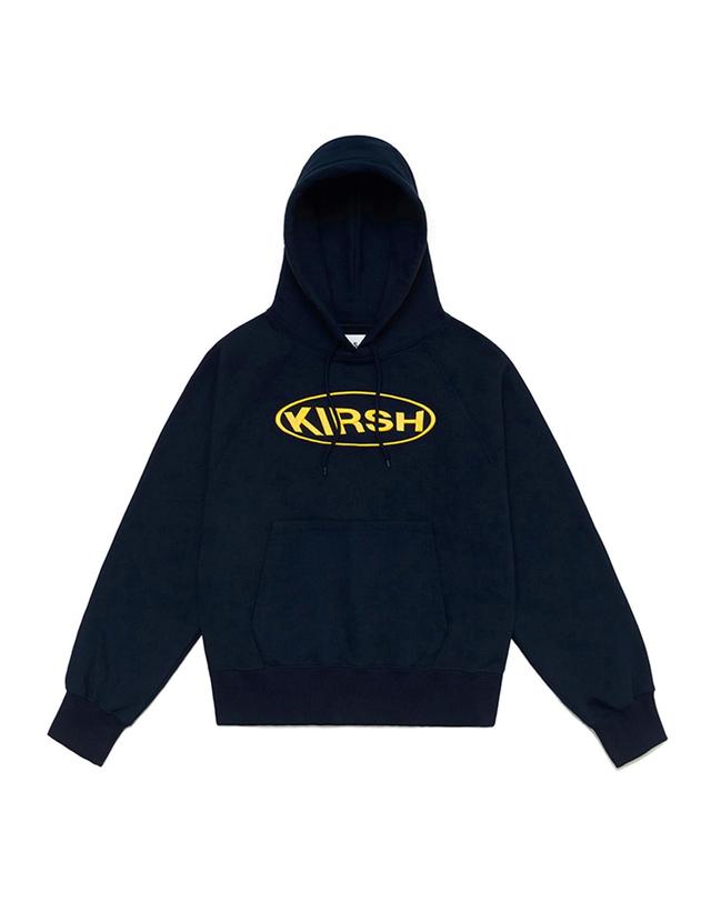 키르시 [즉시배송] CIRCLE LOGO HOODIE HS [NAVY] / 서클 로고 후디 HS 네이비 착용컷