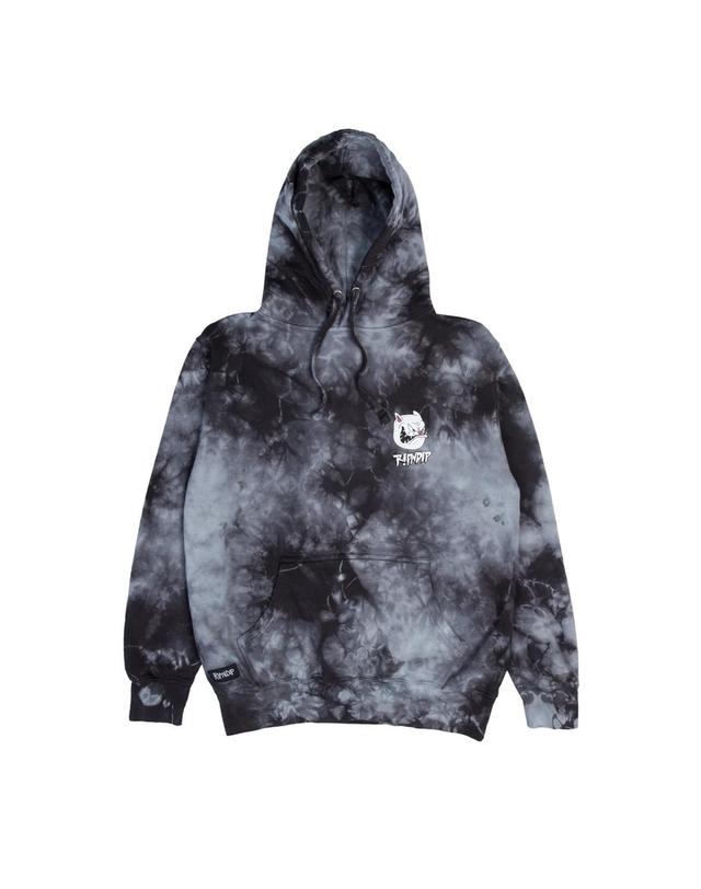 립앤딥 립 앤 딥 Nerm Gearhead Pullover Sweater _ Black Tie Dye / 후드스웻셔츠 블랙 착용컷