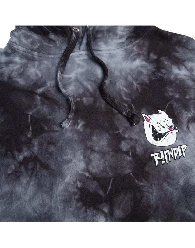 립앤딥 립 앤 딥 Nerm Gearhead Pullover Sweater _ Black Tie Dye / 후드스웻셔츠 블랙 착용컷