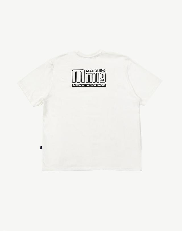 팔칠엠엠서울 [Mmlg] NEW LANGUAGE HF-T (WHITE) / 반팔티셔츠 흰색 착용컷