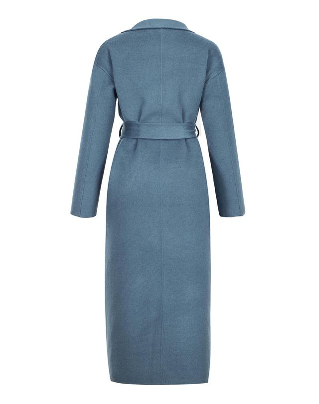 라움 필리파 케이 [FILIPPA K] 블루 스트랩 울캐시미어혼방 코트 탁한 블루 착용컷