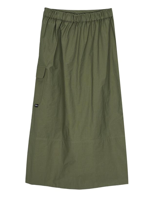 엠오엠씨키츠 랩 카고 롱 스커트 카키 (WRAP CARGO LONG SK KHAKI) 착용컷