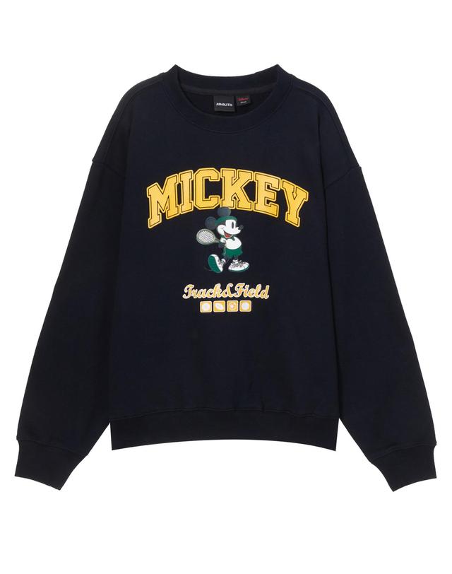 엠오엠씨키츠 MICKEY GRAPHIC SWEATSHIRTS NAVY 네이비 착용컷